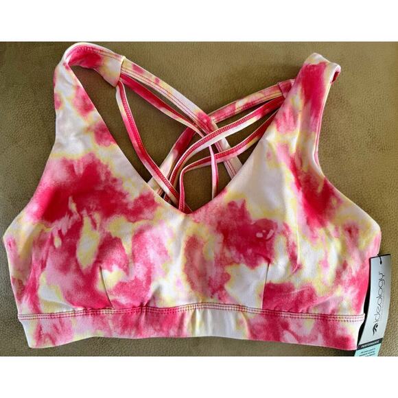 Ideology Tie Dye Sports Bra Women's Small Pink - Picture 7 of 7
